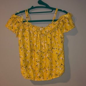 Floral off the shoulder blouse!